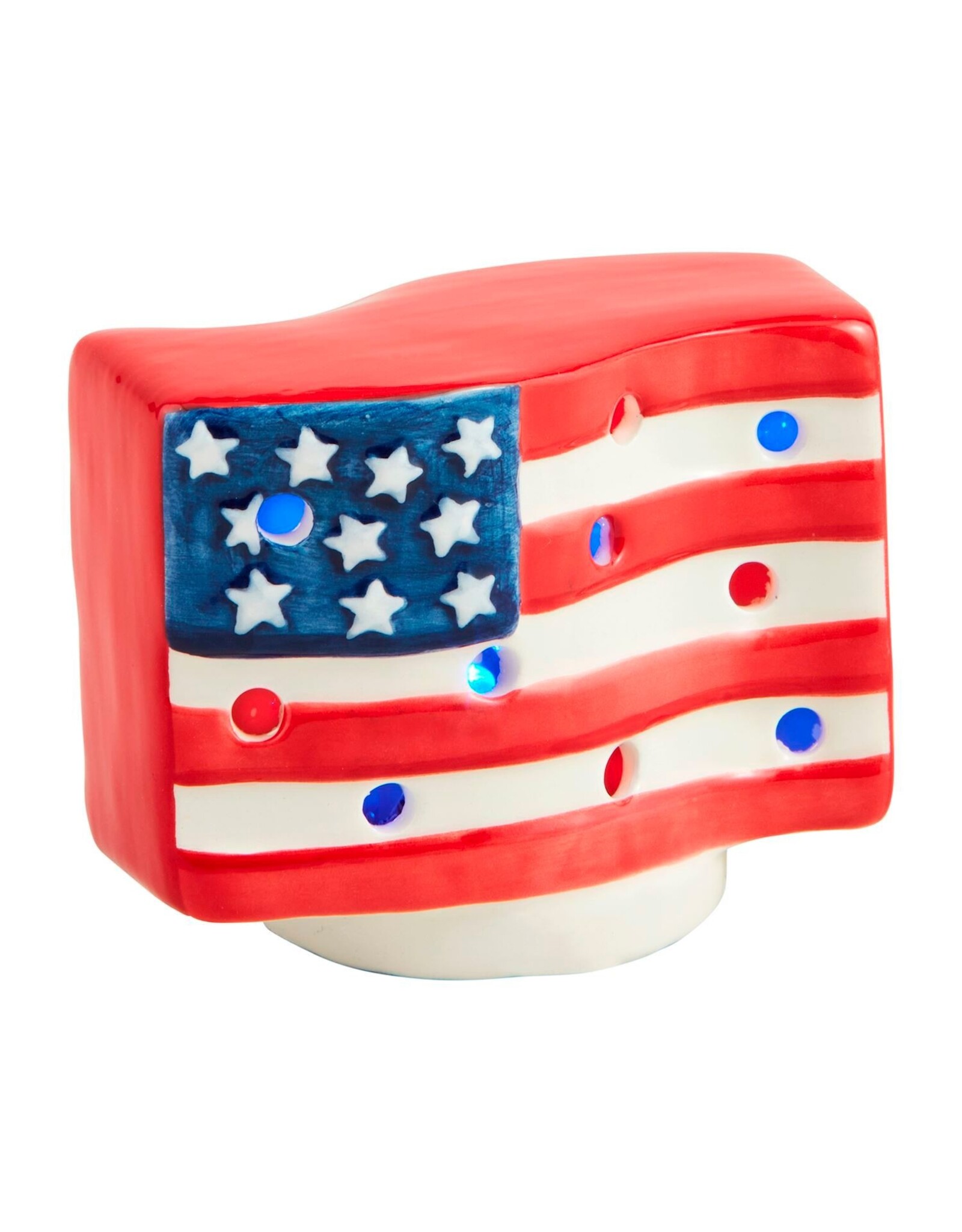 Mud Pie Light-Up Sitter | American Flag USA Patriotic