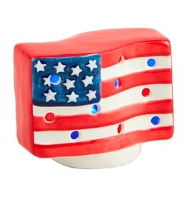 Mud Pie Light-Up Sitter | American Flag USA Patriotic