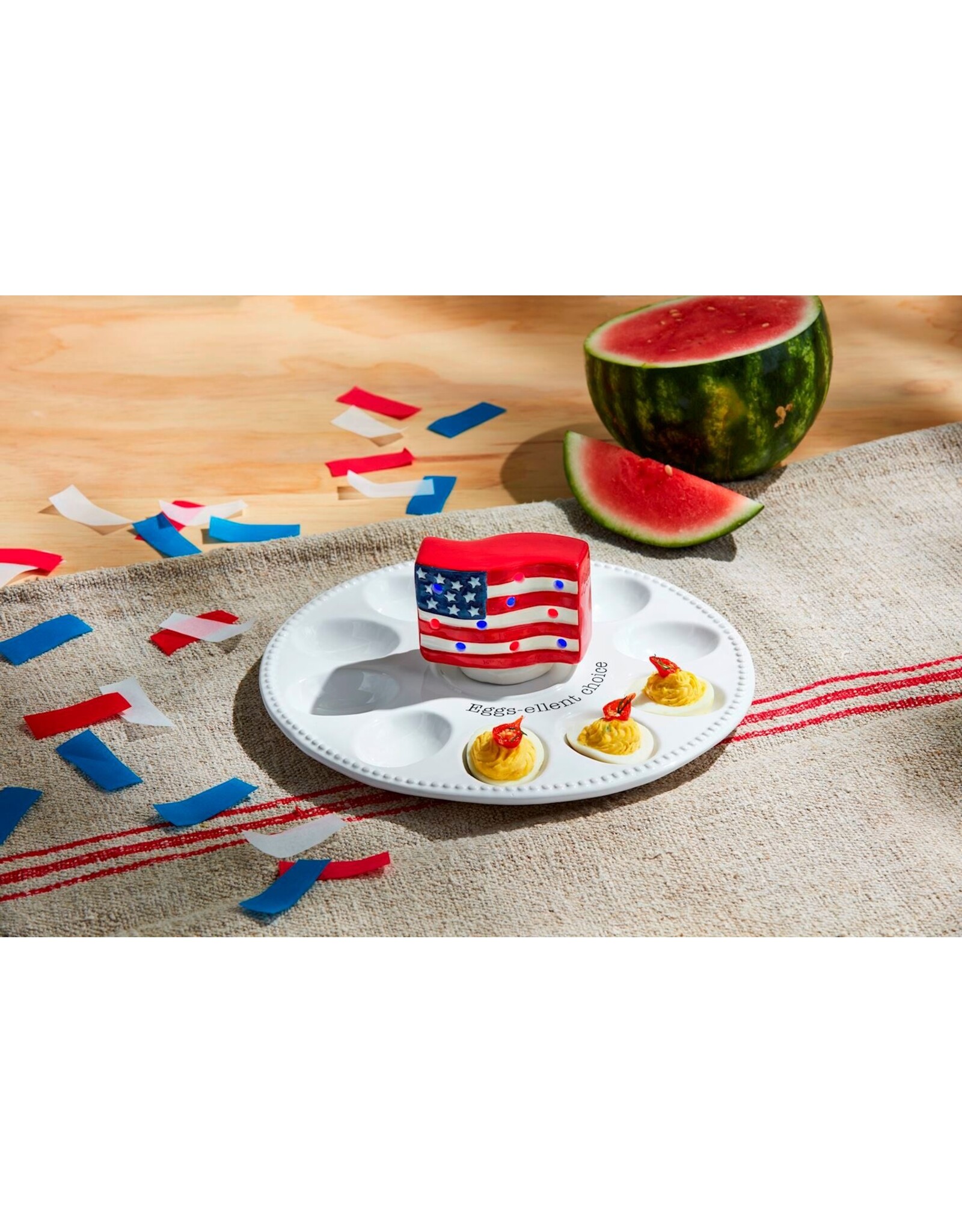 Mud Pie Light-Up Sitter | American Flag USA Patriotic