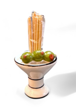 Mud Pie Cocktails Theme Toothpick Holder | Martini Glass W Olives