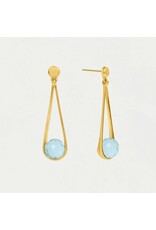 Dean Davidson Jewelry Mini Ipanema Earrings Gold | Iridescent Sky Blue