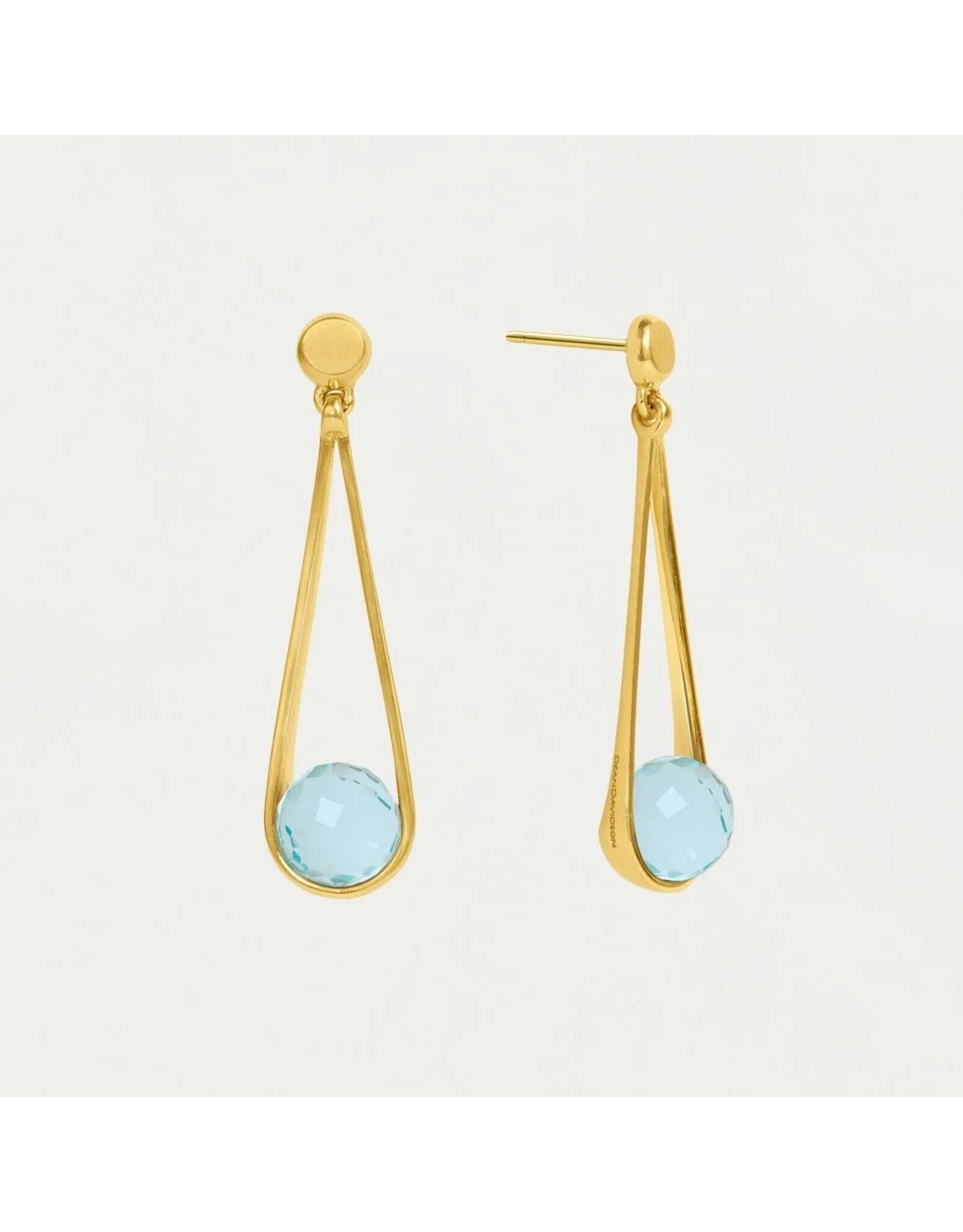 Dean Davidson Jewelry Mini Ipanema Earrings Gold | Iridescent Sky Blue