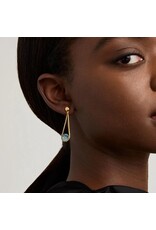 Dean Davidson Jewelry Mini Ipanema Earrings Gold | Iridescent Sky Blue