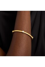 Dean Davidson Jewelry Gold Monterey Bangle Bracelet Sky Blue Gem