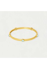 Dean Davidson Jewelry Gold Monterey Bangle Bracelet Sky Blue Gem