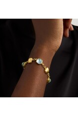 Dean Davidson Jewelry Gold Monterey Chain Bracelet Sky Blue Gem