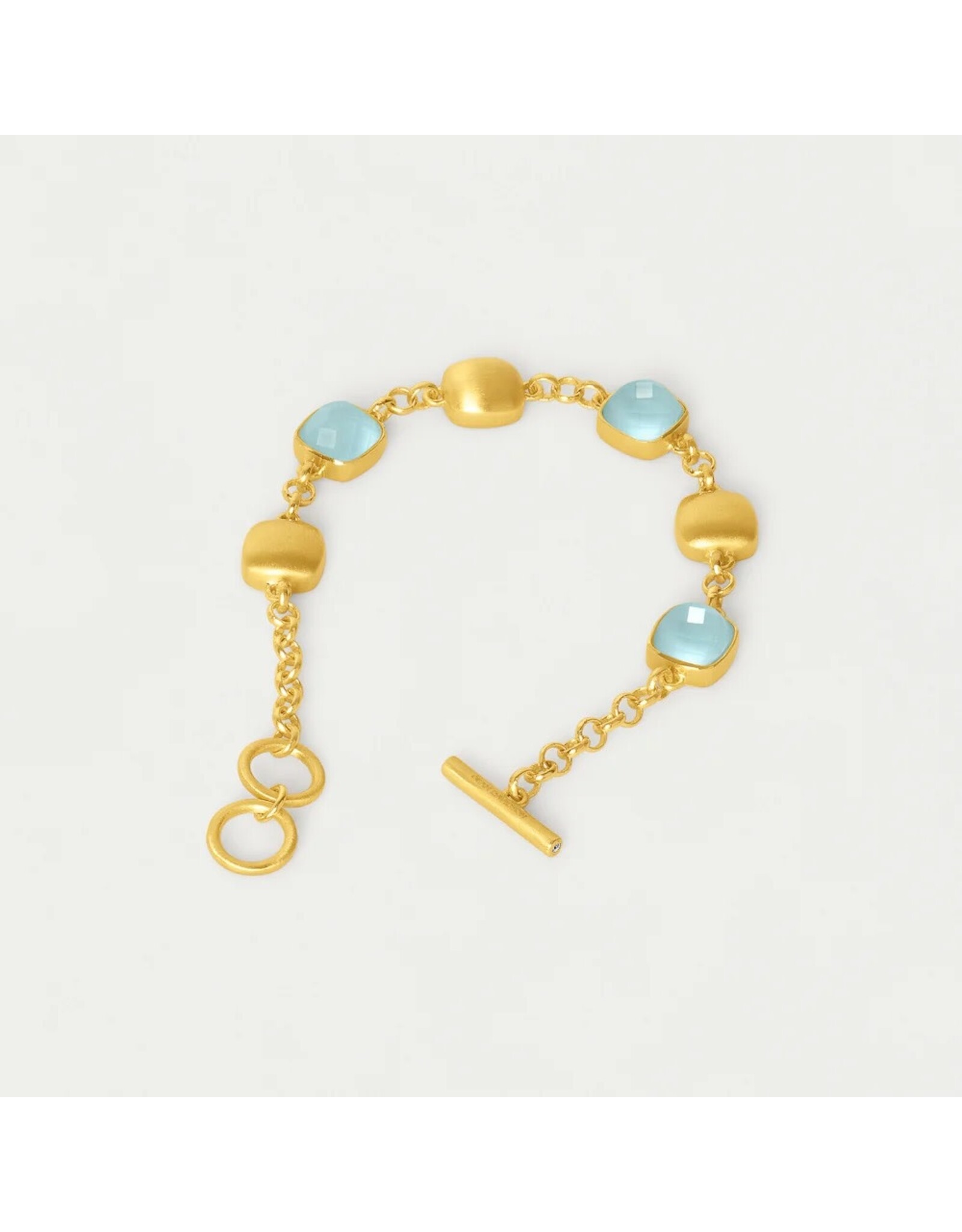 Dean Davidson Jewelry Gold Monterey Chain Bracelet Sky Blue Gem