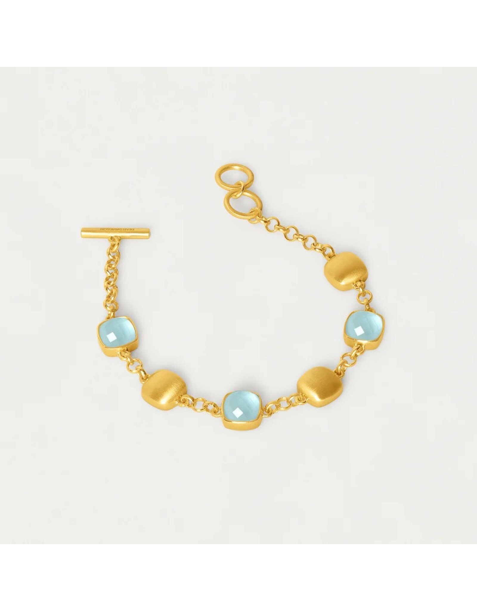 Dean Davidson Jewelry Gold Monterey Chain Bracelet Sky Blue Gem