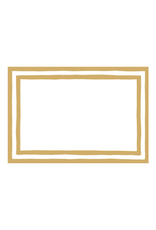 Caspari Table Place Cards 8pk Stripe Border Gold Foil