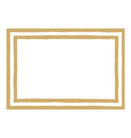 Caspari Table Place Cards 8pk Stripe Border Gold Foil
