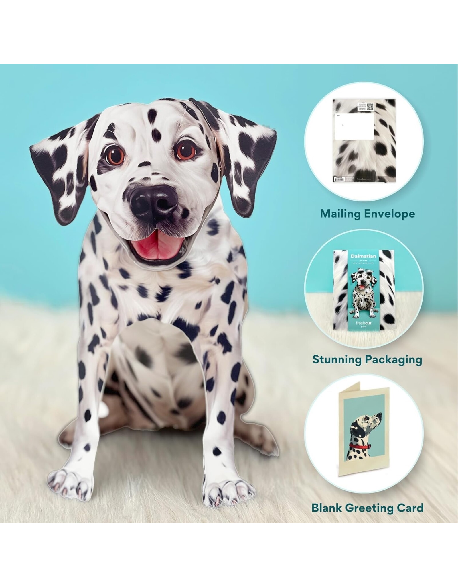 FreshCut Paper Pop Up Pet Cards | Dalmatian Pop-Up Card