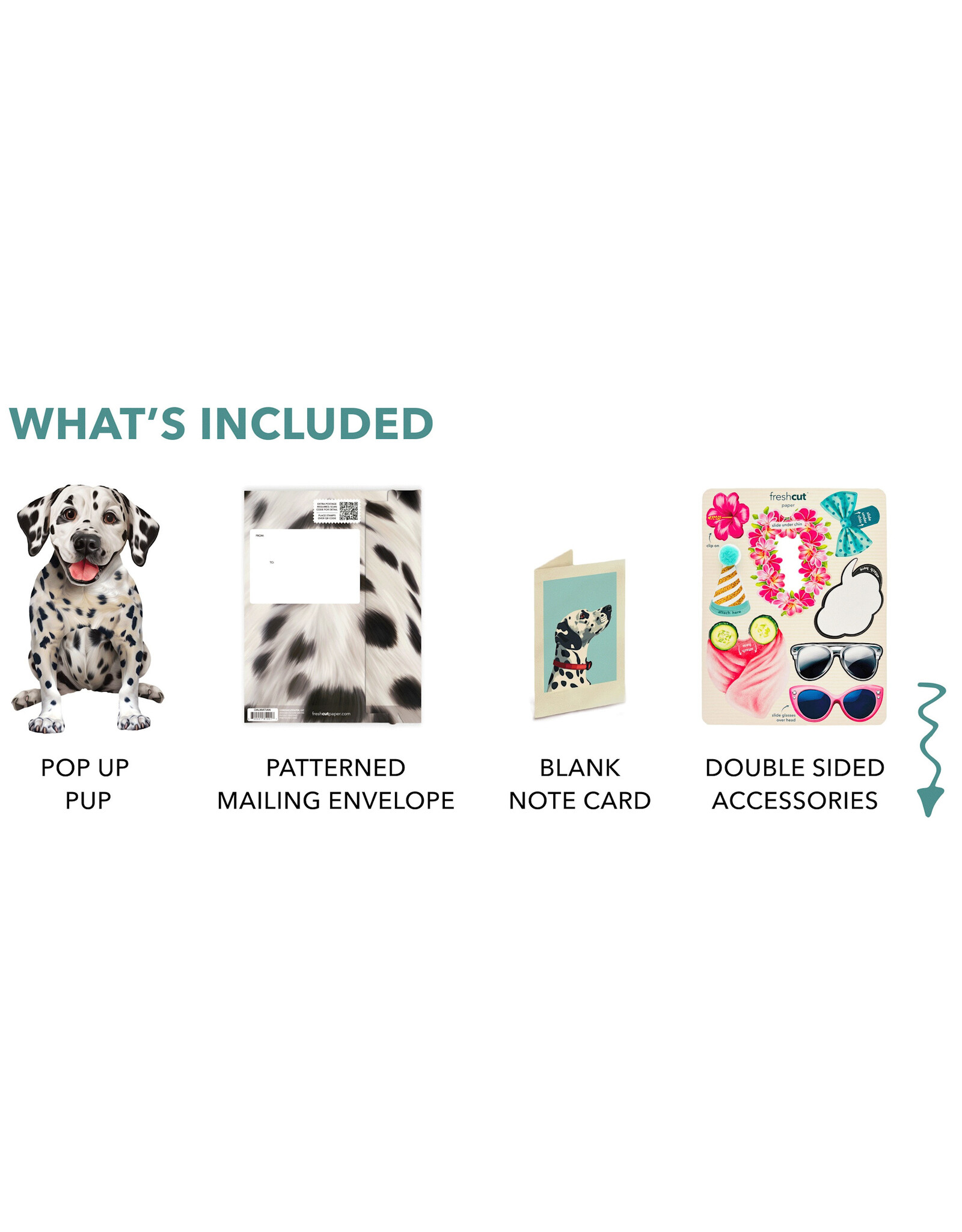 FreshCut Paper Pop Up Pet Cards | Dalmatian Pop-Up Card
