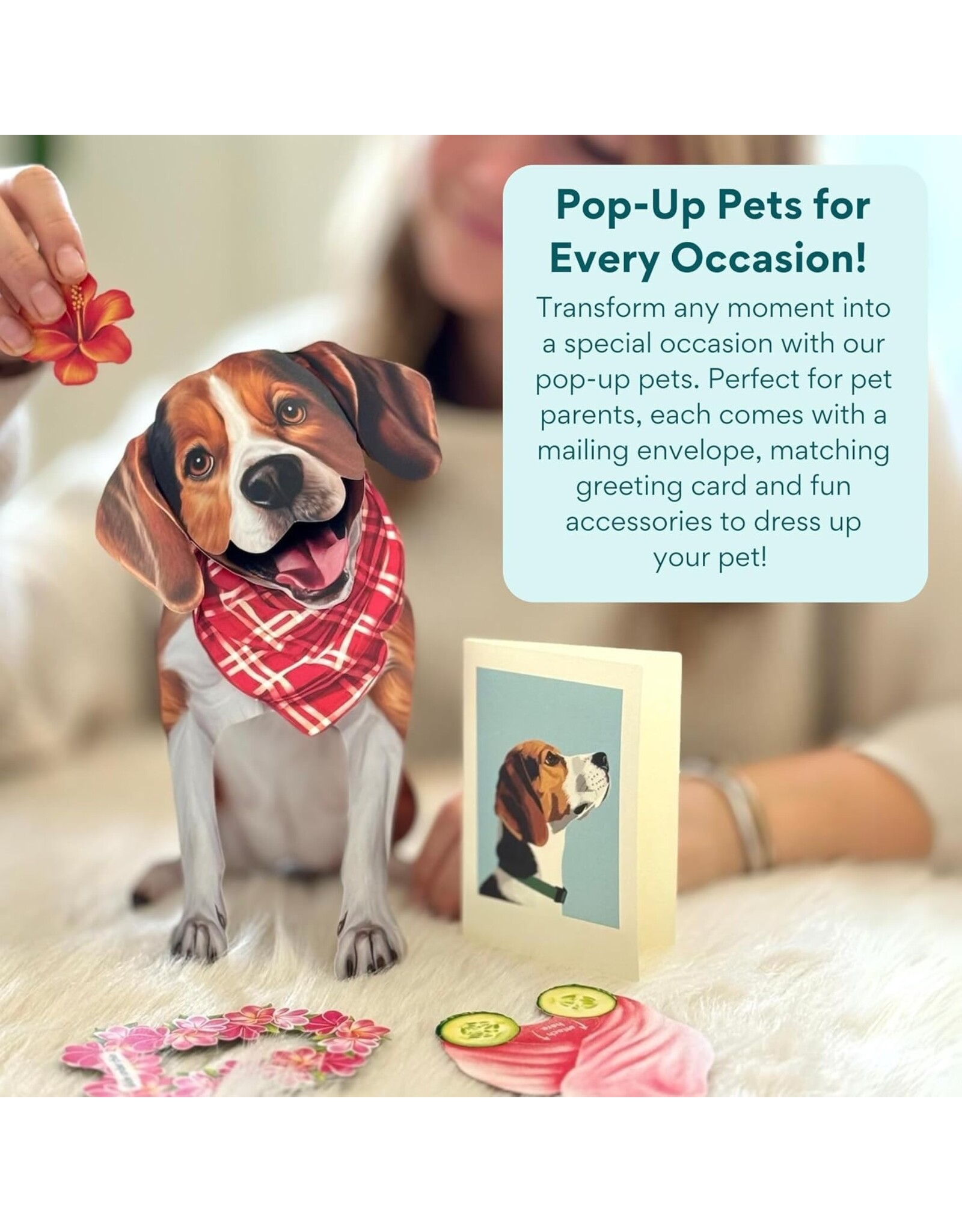 FreshCut Paper Pop Up Pet Cards | Beagle Pop-Up Card