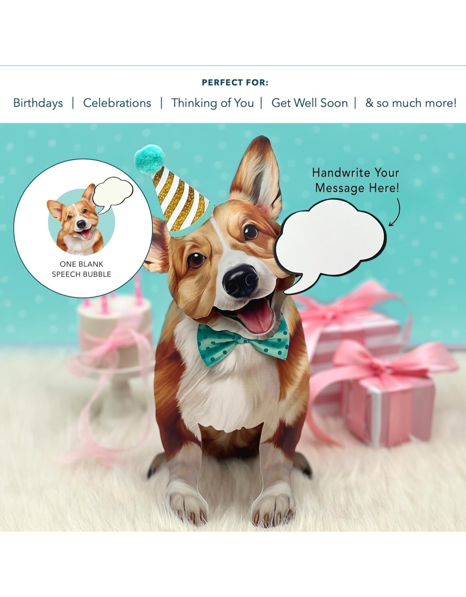 FreshCut Paper Pop Up Pet Cards | Corgi Pop-Up Card