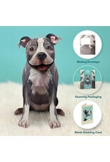 FreshCut Paper Pop Up Pet Cards | Gray Pit Bull Pop-Up Card