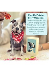 FreshCut Paper Pop Up Pet Cards | Gray Pit Bull Pop-Up Card