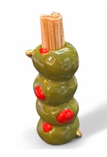 Mud Pie Cocktails Theme Toothpick Holder | Stacked Olives