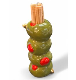 Mud Pie Cocktails Theme Toothpick Holder | Stacked Olives