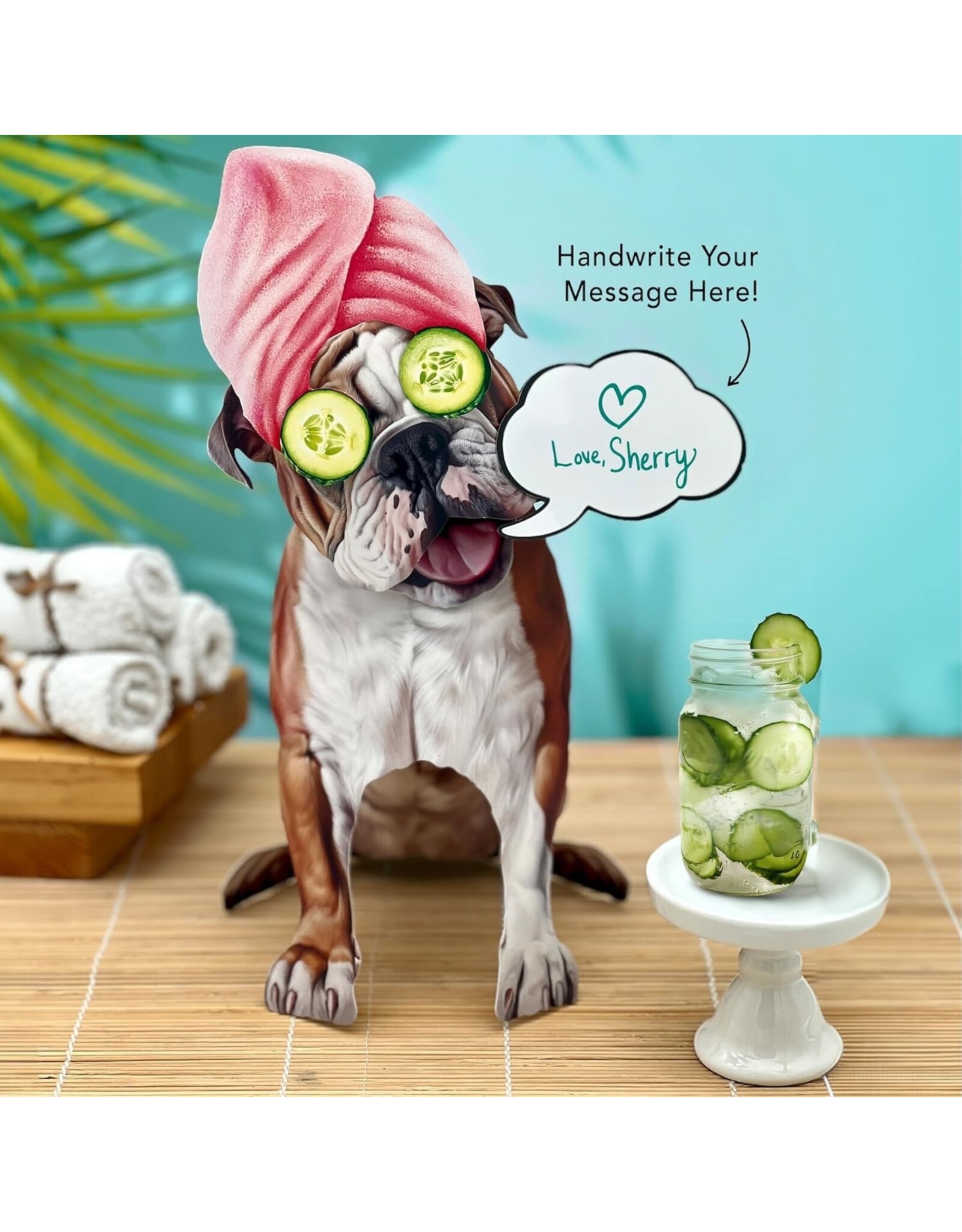 FreshCut Paper Pop Up Pet Cards | English Bulldog Pop-Up Card