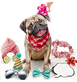 FreshCut Paper Pop Up Pet Cards | Pug Pop-Up Card