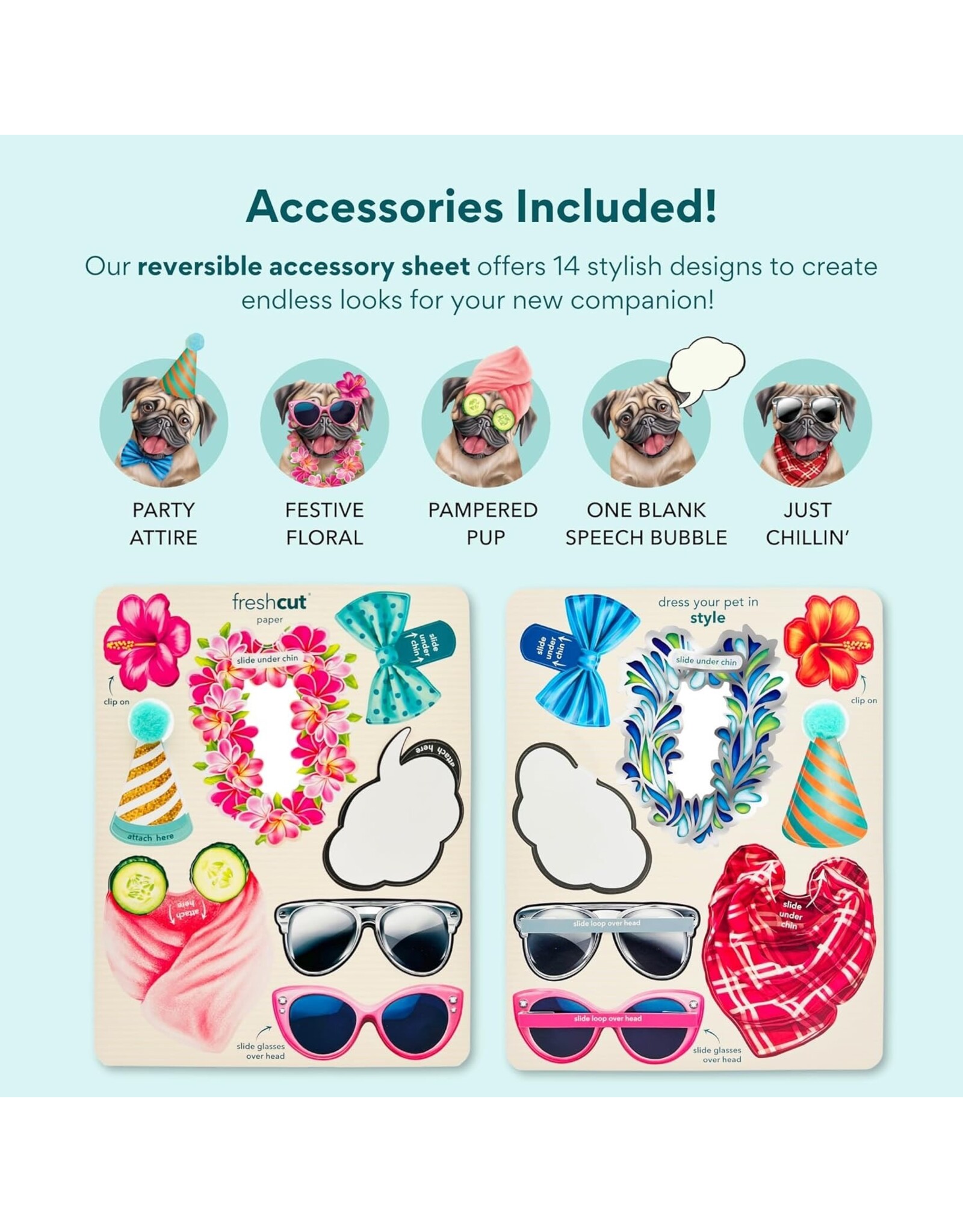 FreshCut Paper Pop Up Pet Cards | Pug Pop-Up Card