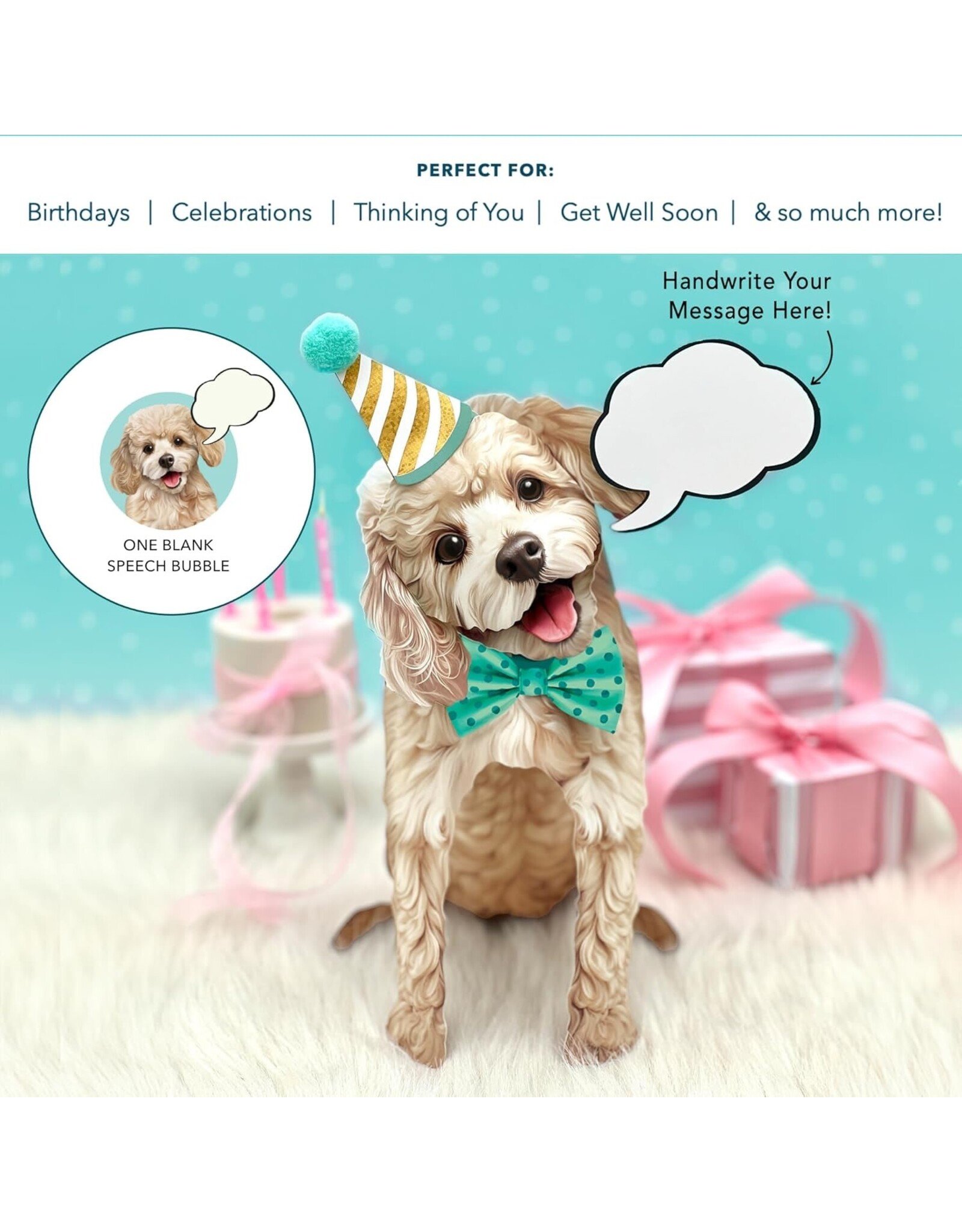 FreshCut Paper Pop Up Pet Cards | Poodle Pop-Up Card
