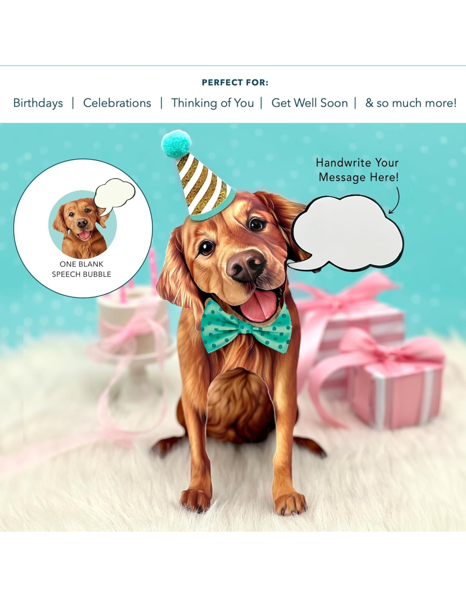 FreshCut Paper Pop Up Pet Cards | Golden Retriever Pop-Up Card