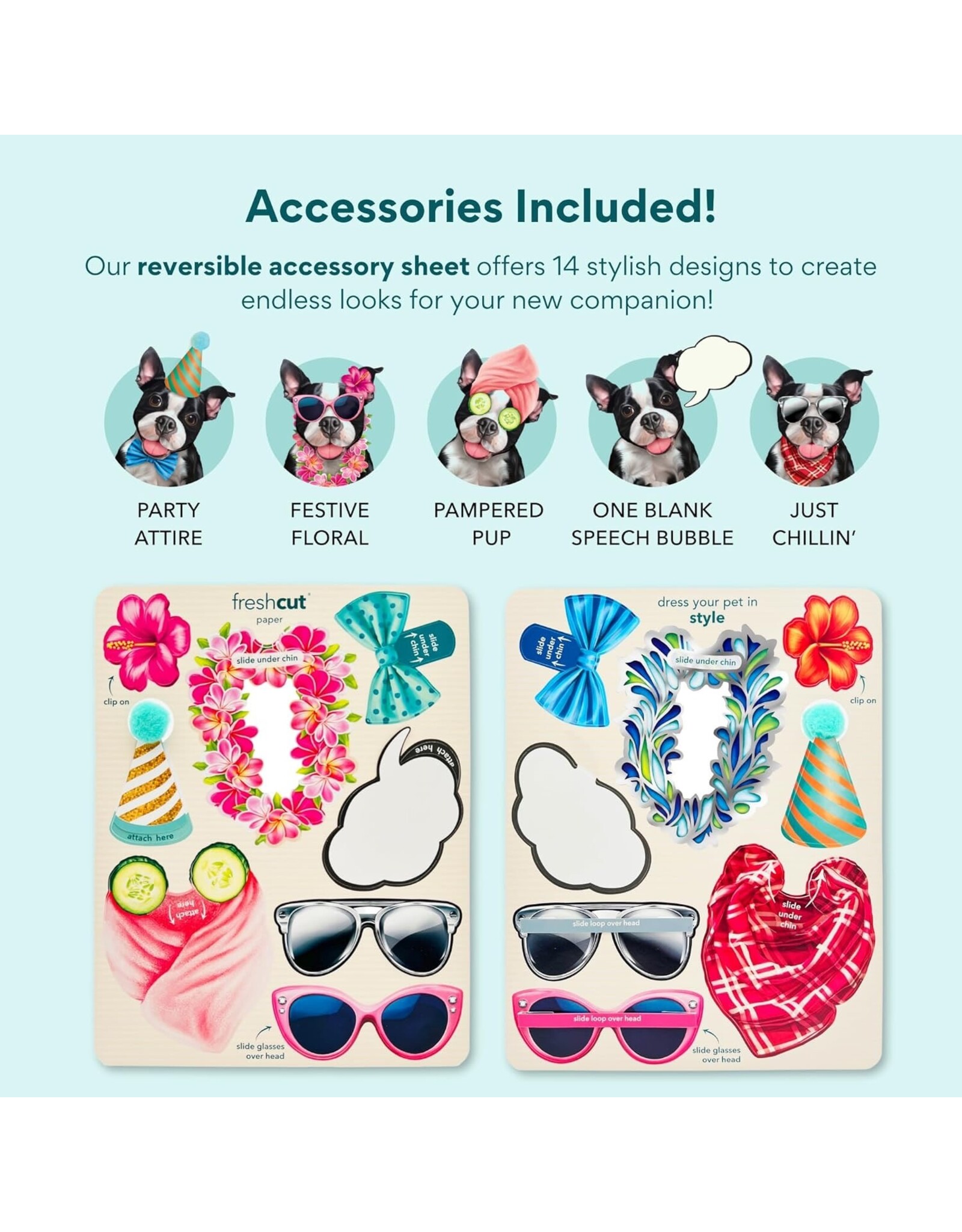 FreshCut Paper Pop Up Pet Cards | Boston Terrier Retriever Pop-Up Card