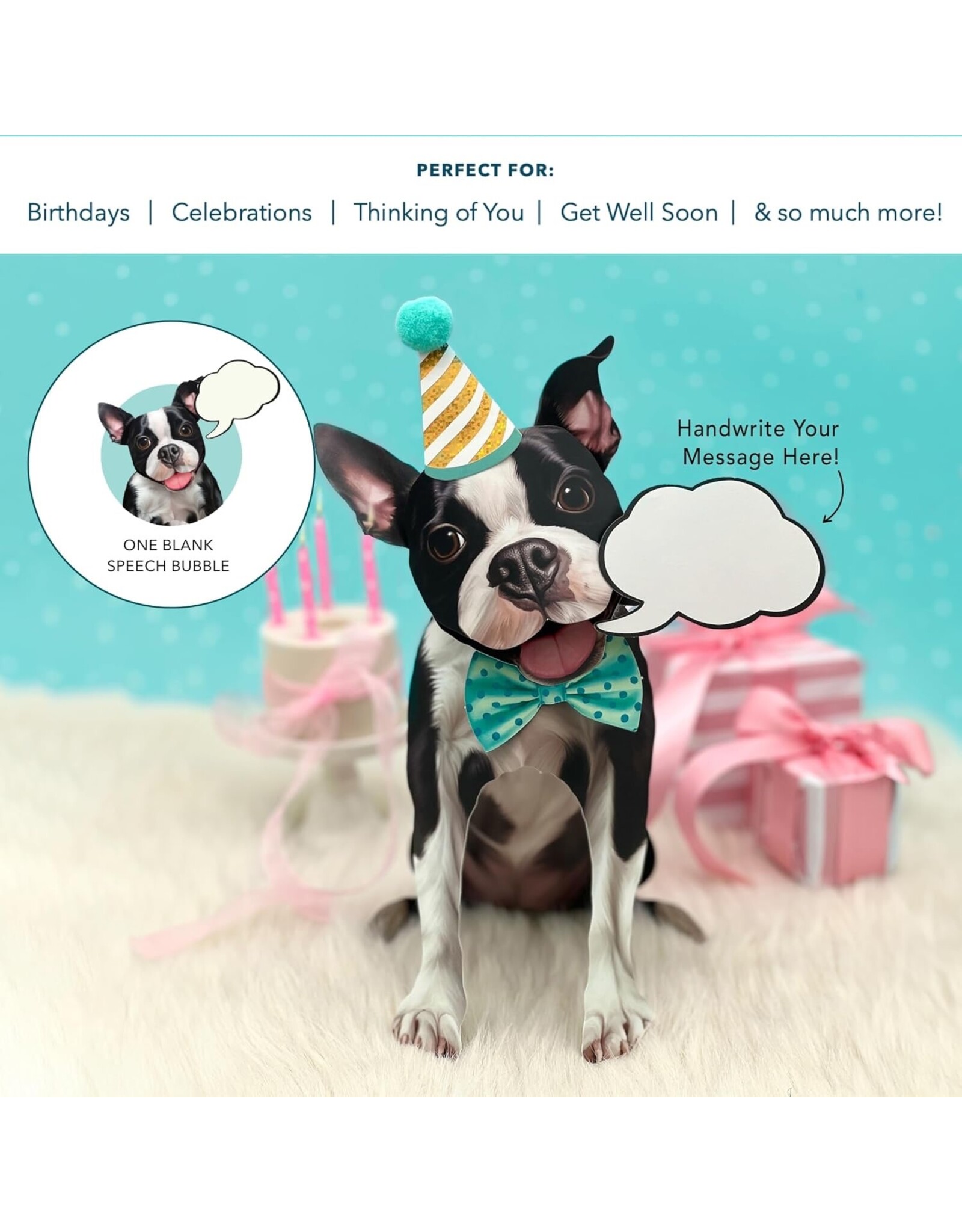 FreshCut Paper Pop Up Pet Cards | Boston Terrier Retriever Pop-Up Card