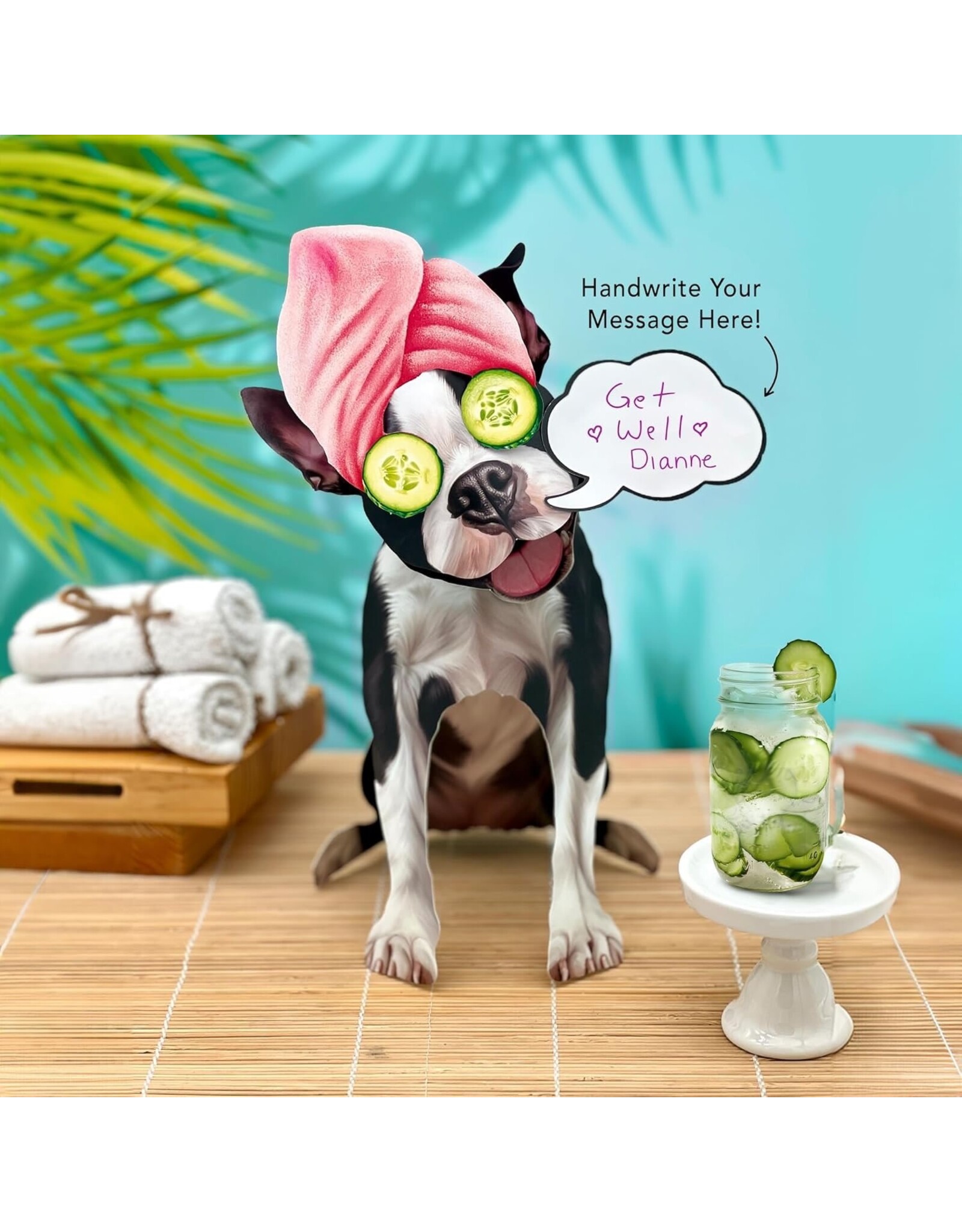 FreshCut Paper Pop Up Pet Cards | Boston Terrier Retriever Pop-Up Card