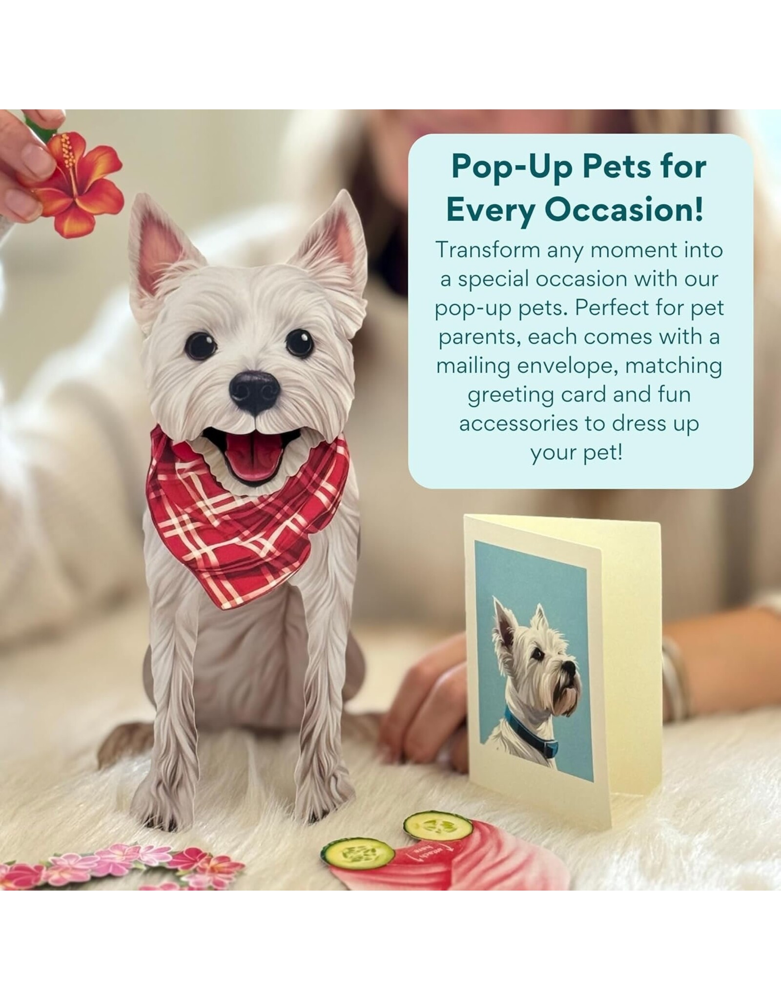 FreshCut Paper Pop Up Pet Cards | Westie Retriever Pop-Up Card