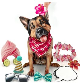 FreshCut Paper Pop Up Pet Cards | German Shepard Pop-Up Card