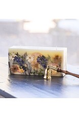 Rosy Rings Vanilla Rain 3 Wick Brick Botanical Candle 9.5Lx4H