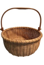 DIGS-N-GIFTS Wooden Nantucket 8x4 Basket With Swing Handle