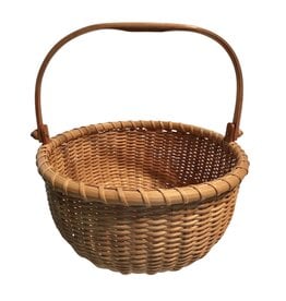 DIGS-N-GIFTS Wooden Nantucket 8x4 Basket With Swing Handle