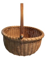 DIGS-N-GIFTS Wooden Nantucket 8x4 Basket With Swing Handle
