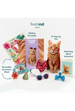 FreshCut Paper Pop Up Pet Cards | Orange Tabby Cat Pop-Up Card