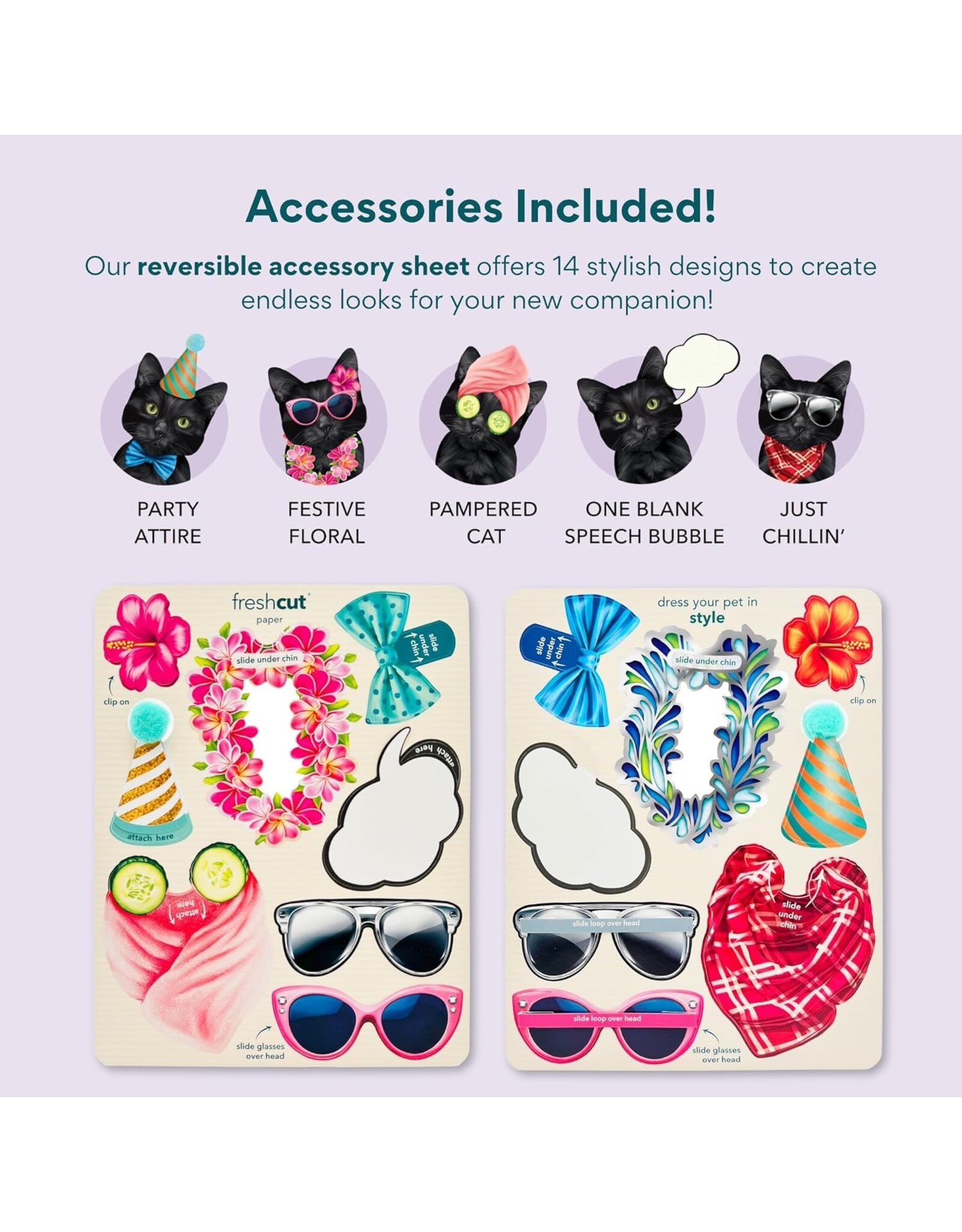 FreshCut Paper Pop Up Pet Cards | Black Cat Pop-Up Card