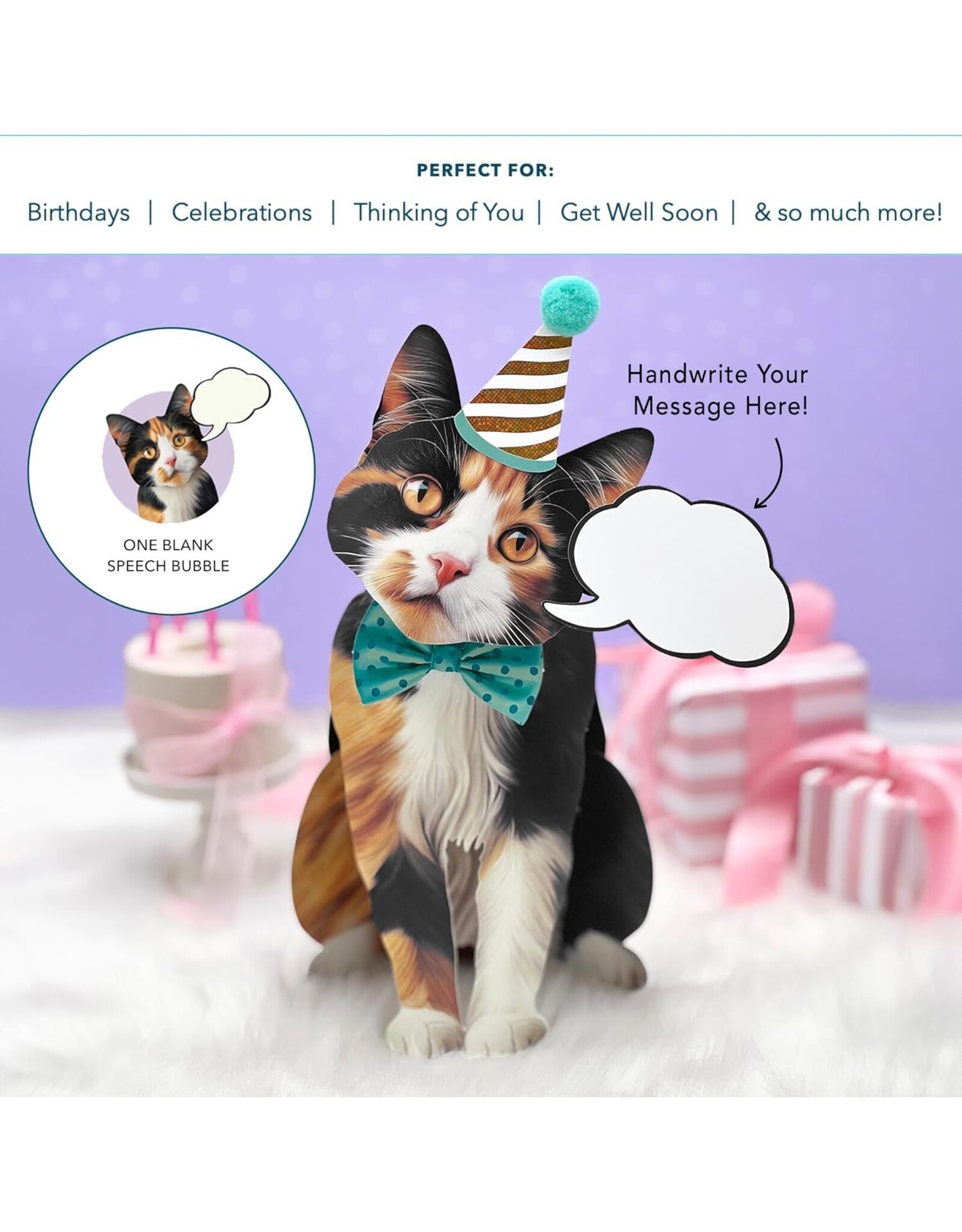 FreshCut Paper Pop Up Pet Cards | Calico Cat Pop-Up Card