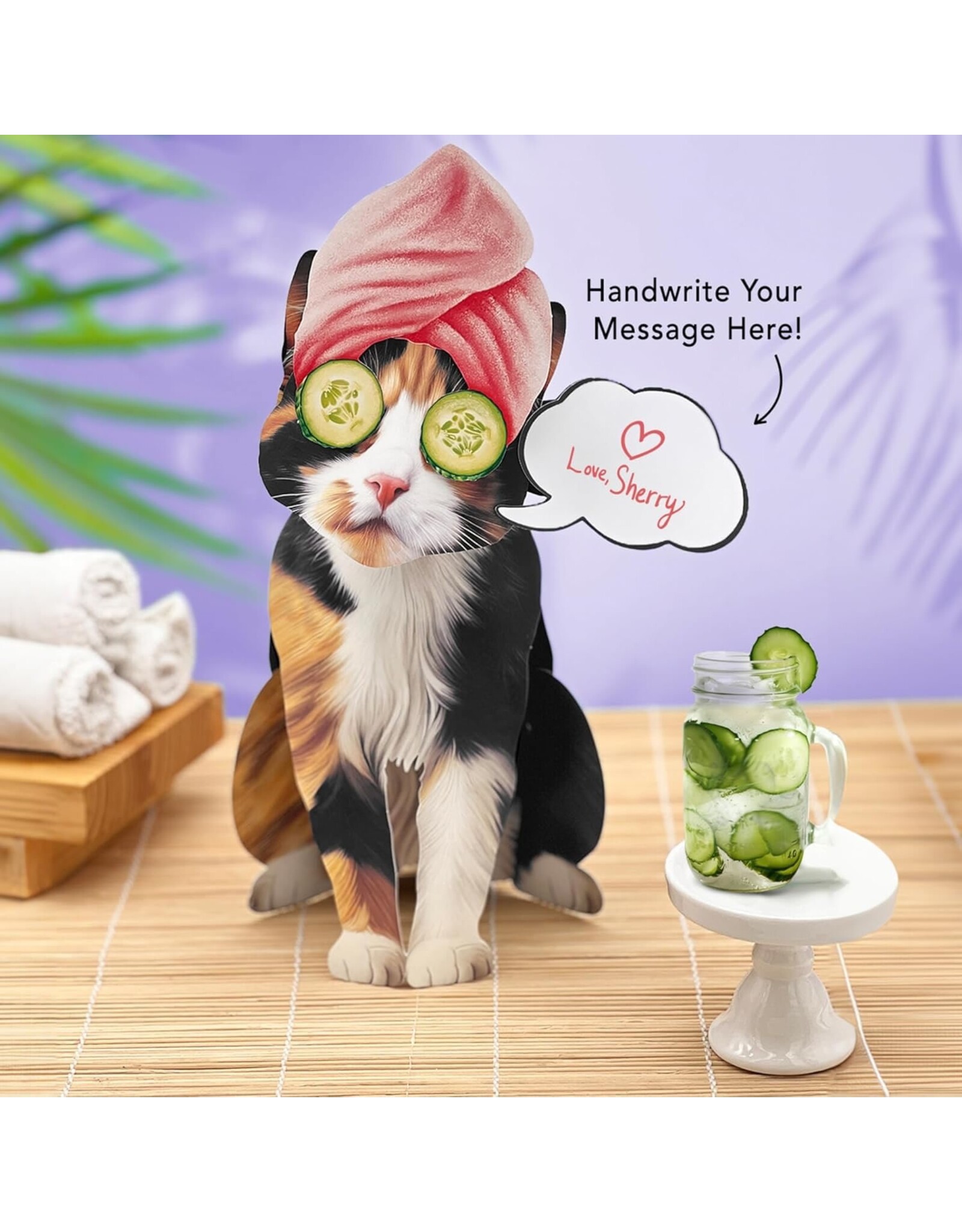 FreshCut Paper Pop Up Pet Cards | Calico Cat Pop-Up Card