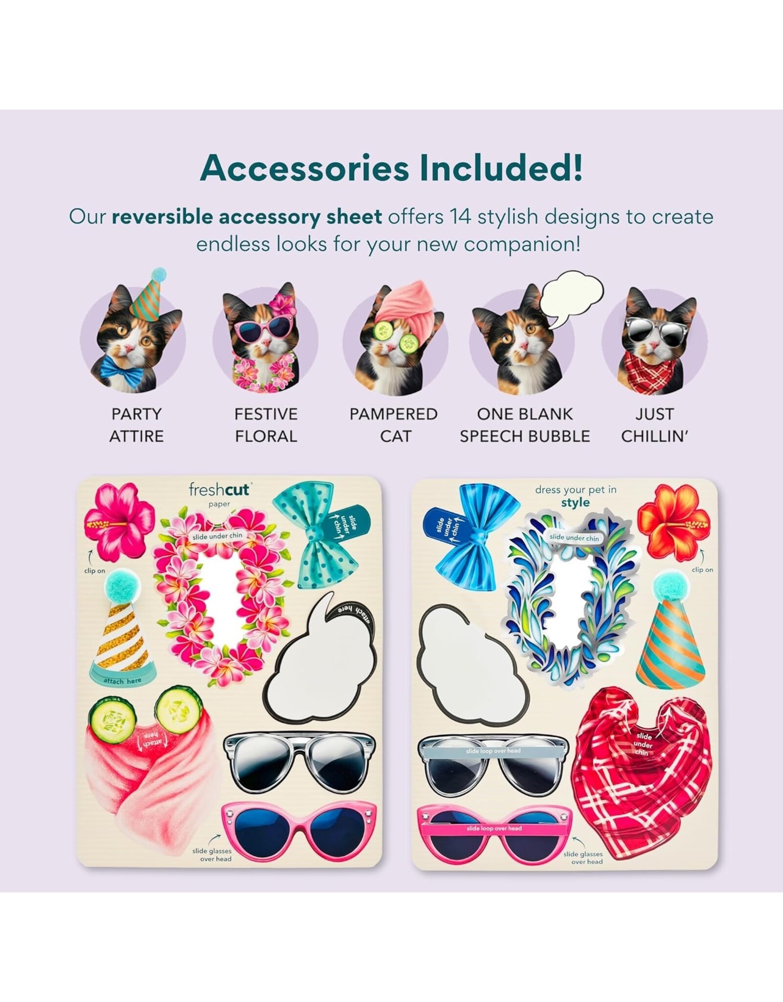 FreshCut Paper Pop Up Pet Cards | Calico Cat Pop-Up Card