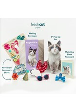 FreshCut Paper Pop Up Pet Cards | Rag-doll Cat Pop-Up Card