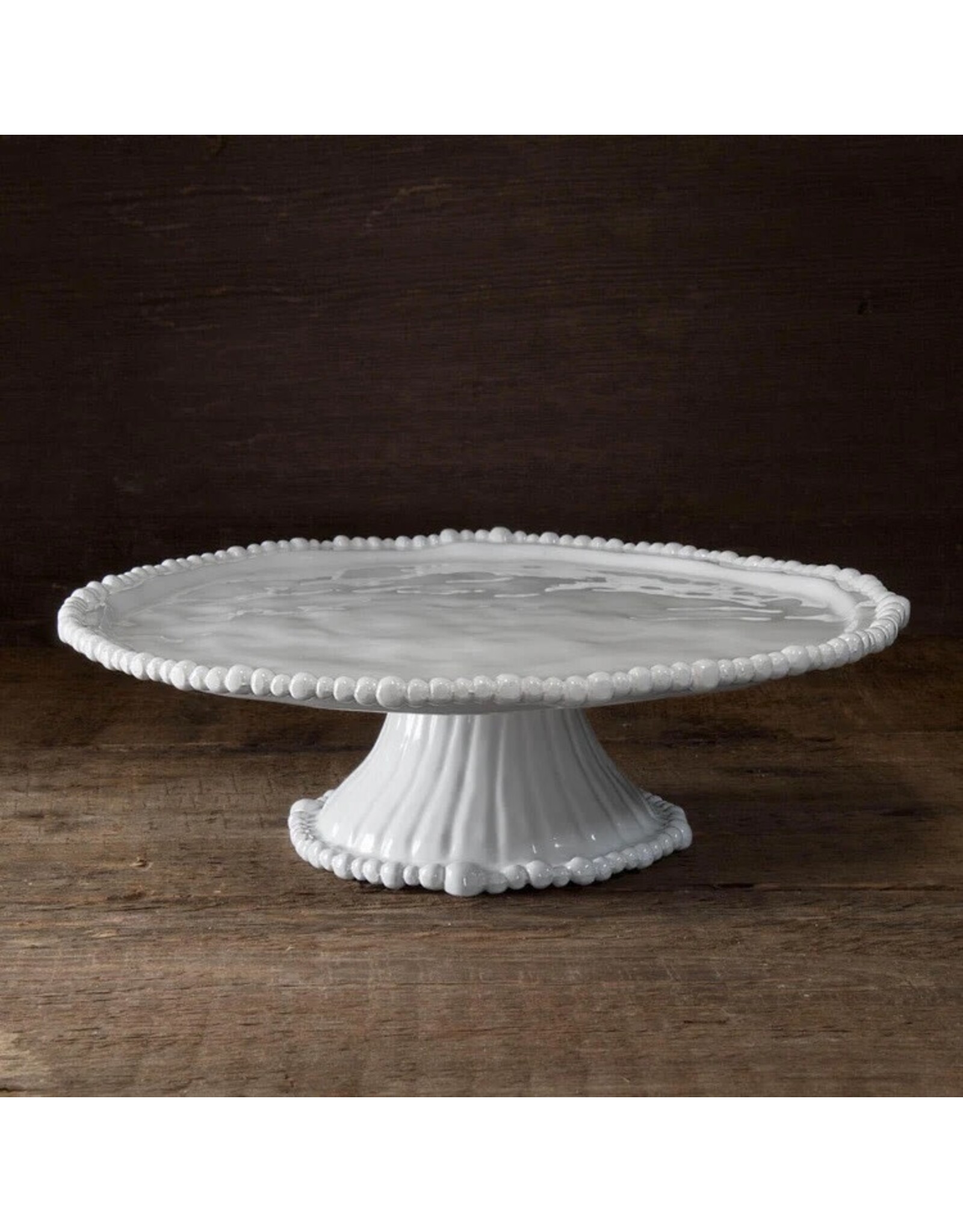 Beatriz Ball VIDA Alegria Pedestal Cake Plate To Dip Set White Melamine
