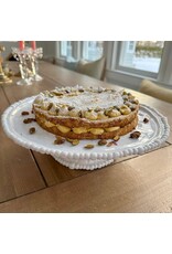 Beatriz Ball VIDA Alegria Pedestal Cake Plate To Dip Set White Melamine