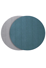 Beatriz Ball Croc Reversible Round Placemats Set of 4 Blue Gray