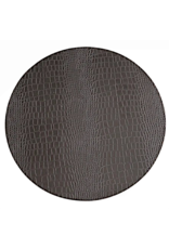 Beatriz Ball Croc Reversible Round Placemats Set of 4 Black Grey