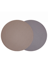 Beatriz Ball Metallic Snakeskin Reversible Round Placemats Set of 4 Silver N Pewter