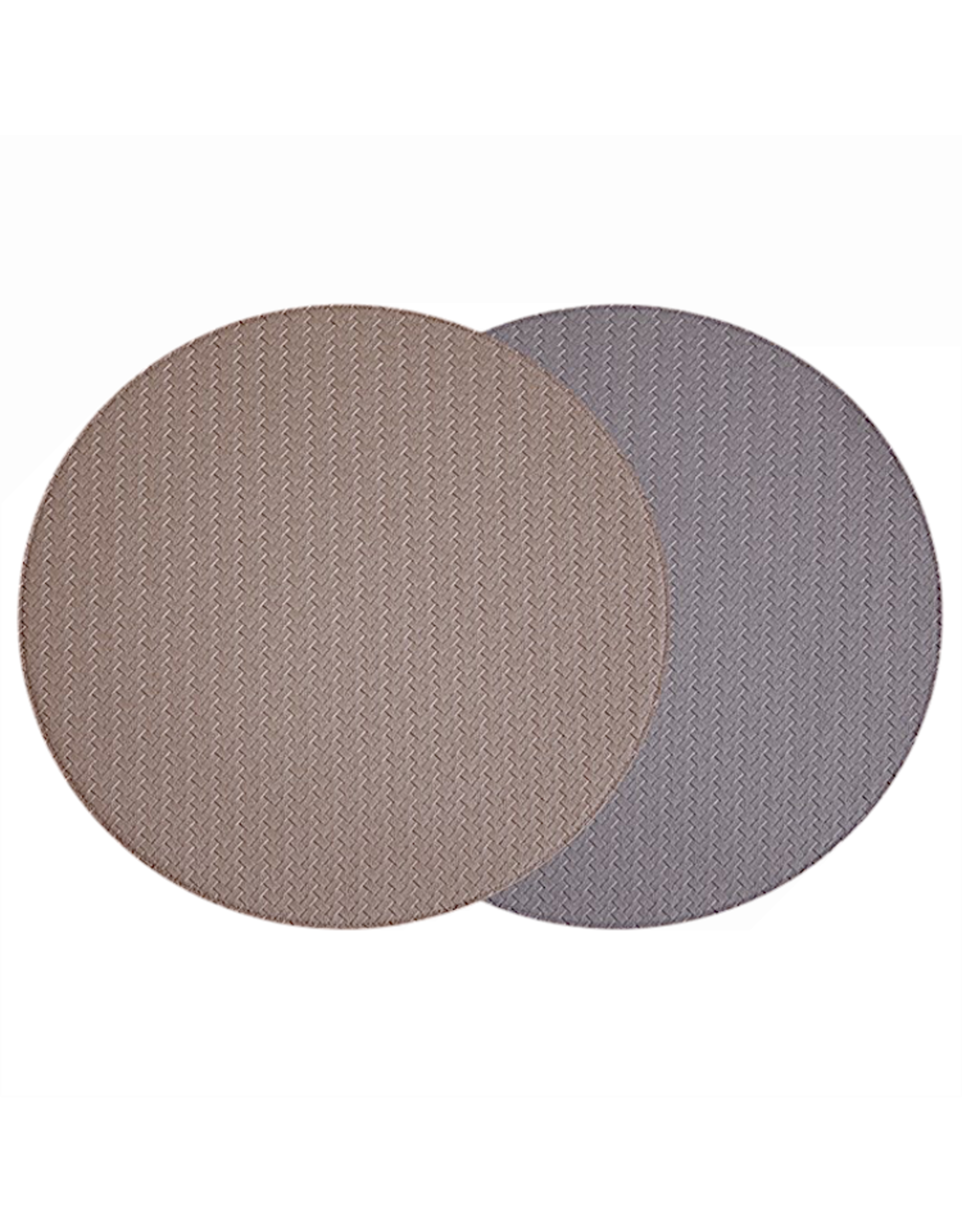 Beatriz Ball Metallic Snakeskin Reversible Round Placemats Set of 4 Silver N Pewter