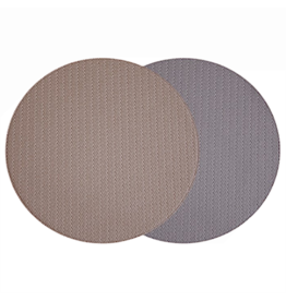 Beatriz Ball Metallic Snakeskin Reversible Round Placemats Set of 4 Silver N Pewter