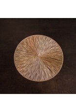 Beatriz Ball Metallic Gold Round Placemats Set of 4 | Sunburst Placemats 15 Inch